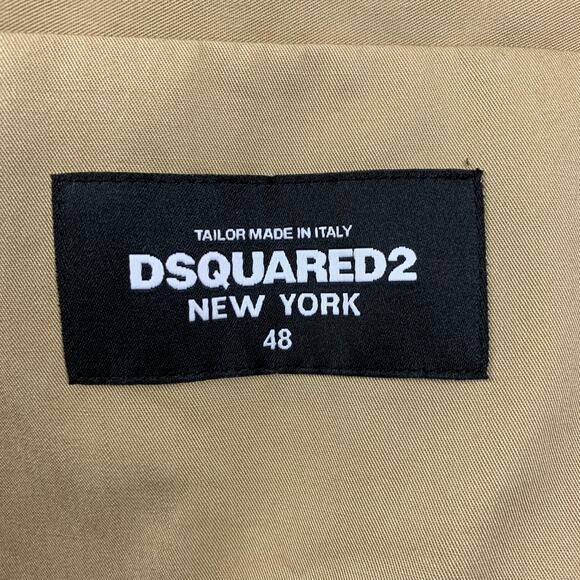 DSQUARED2 Size 38 Khaki Cotton Notch Lapel Sport Coat - Picture 7 of 7